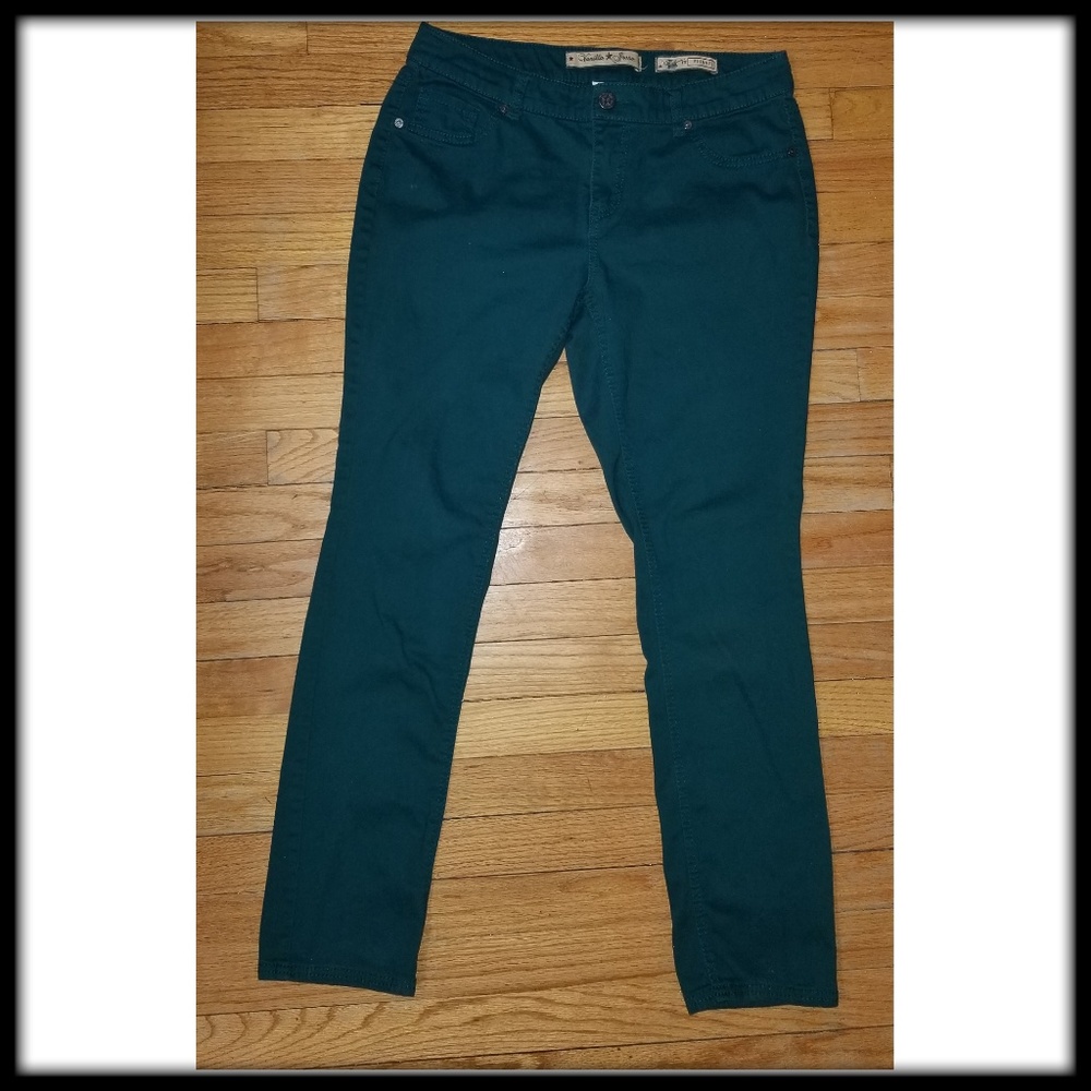 Teal blue, skinny pants, size 10, Vanilla Jeans